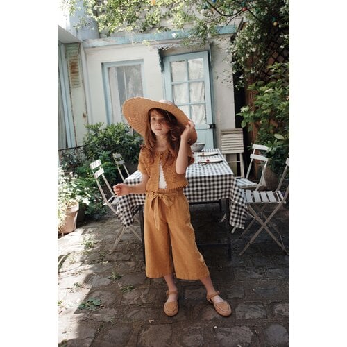 Emile Et Ida Broek met wijde pijpen in mosterd kleur