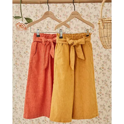 Emile Et Ida Broek met wijde pijpen in mosterd kleur