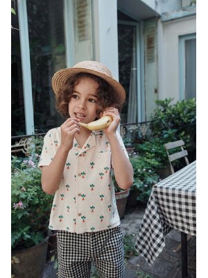 Emile Et Ida Printed Terry Shirt Radish Cream