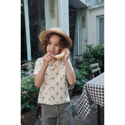 Emile Et Ida Printed Terry Shirt Radish Cream