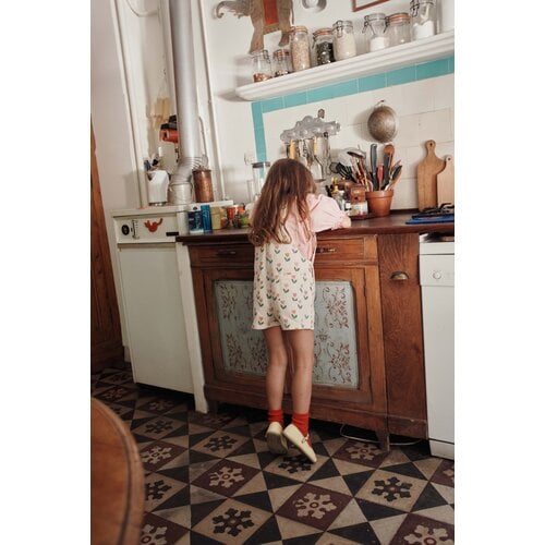 Emile Et Ida Korte overall met tulpen print Emile Et Ida Korte overall met tulpen print