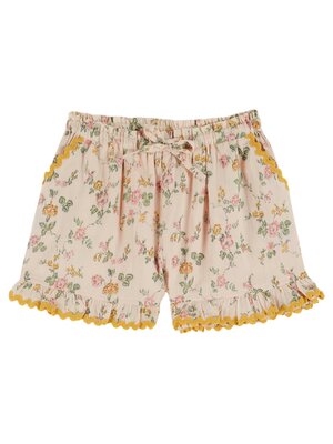 Emile & ida Printed Ruffle Shorts Rosier