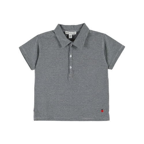 Emile Et Ida Fijn gestreepte polo