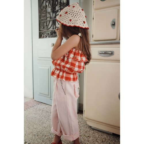 Emile Et Ida Geruite top met ruffles