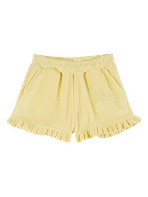 Emile Et Ida Terry Ruffle Shorts Mimosa