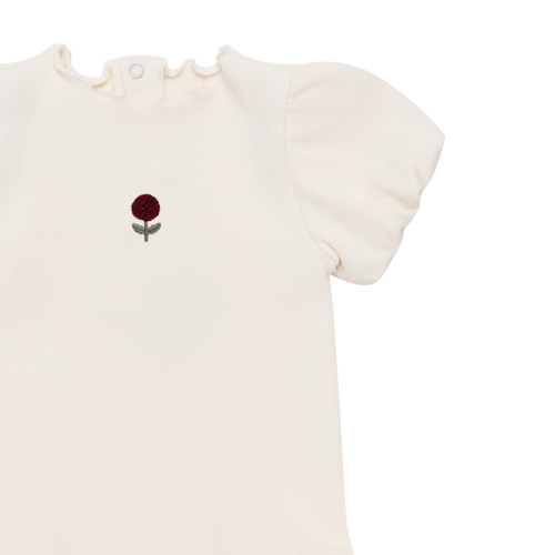 Donsje Romper met korte pofmouw