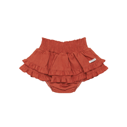 Donsje Warm rode bloomer met ruches