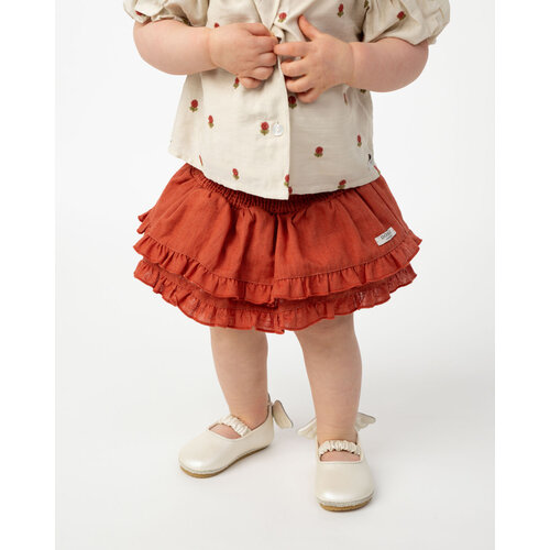 Donsje Warm rode bloomer met ruches