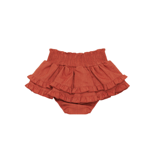 Donsje Warm rode bloomer met ruches