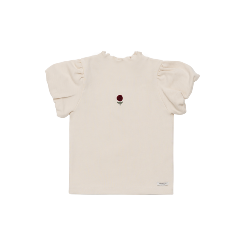 Donsje Top met geborduurde bloem