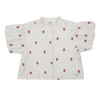 Eliora Blouse | Red Roses | Soft Sand
