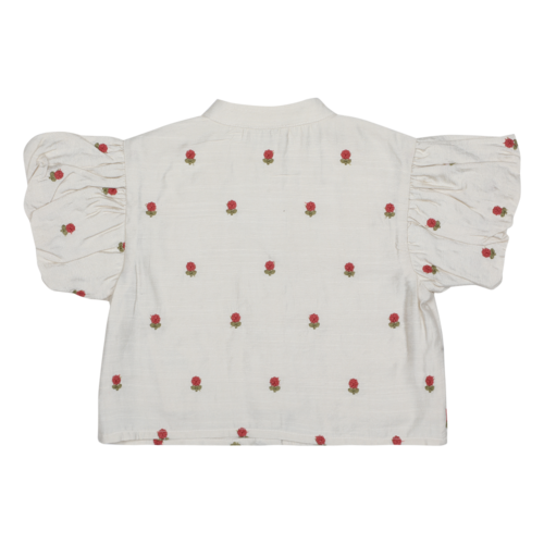 Donsje Blouse met geborduurde bloemen