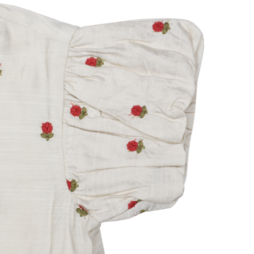 Donsje Blouse met geborduurde bloemen