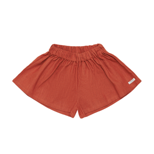 Donsje Linnen short in warm rood