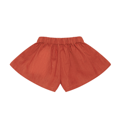 Donsje Linnen short in warm rood