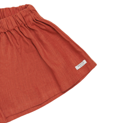Donsje Linnen short in warm rood