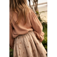 Cayley Skirt | Hummingbirds | Soft Taupe