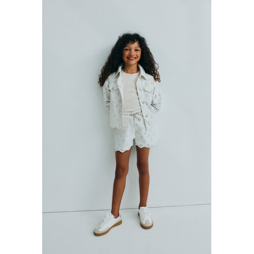 the new society Lichte denim short met details