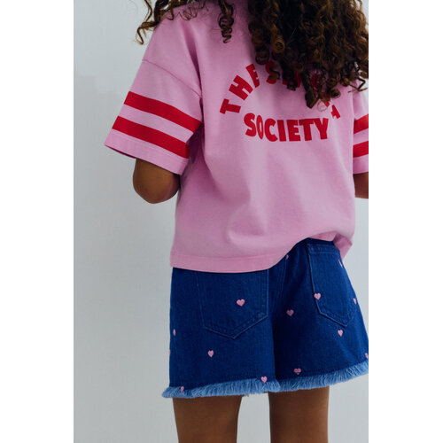 the new society Denim short met hartjes