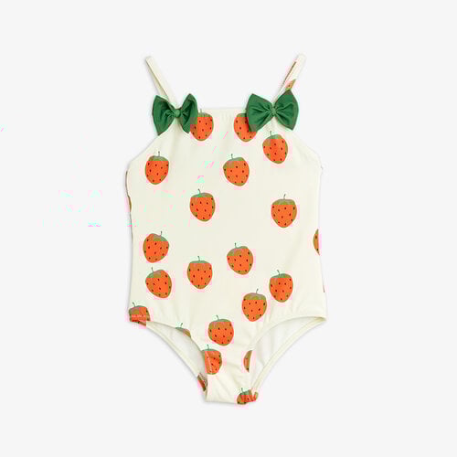 Mini Rodini Strawberries Swimsuit | Off-White