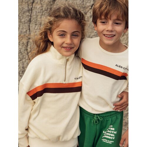 Mini Rodini Badstof sweater met rits