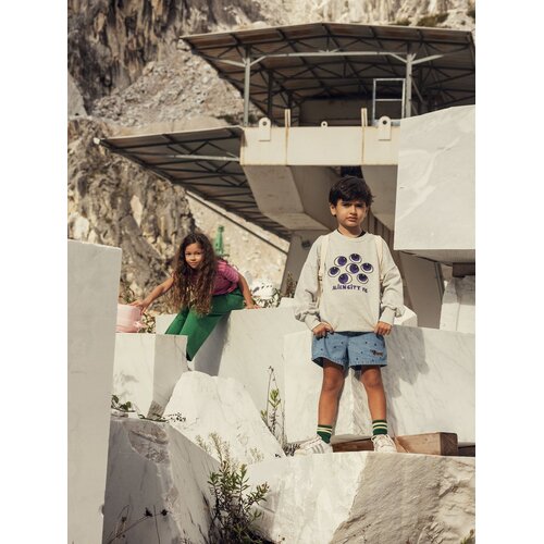 Mini Rodini Grijze trui met ogen