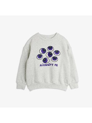 Mini Rodini Eyes Emb Sweatshirt | Grey Melange
