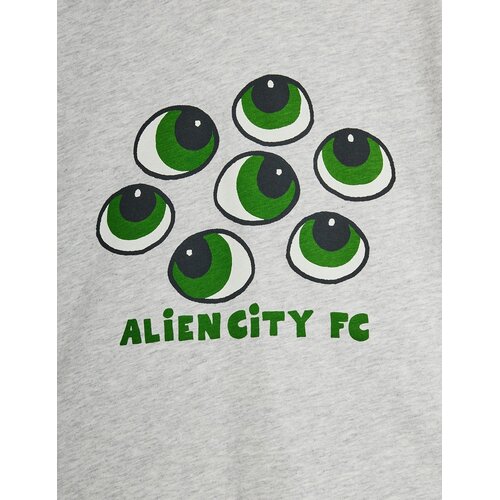 Mini Rodini Grijs t-shirt met ogen