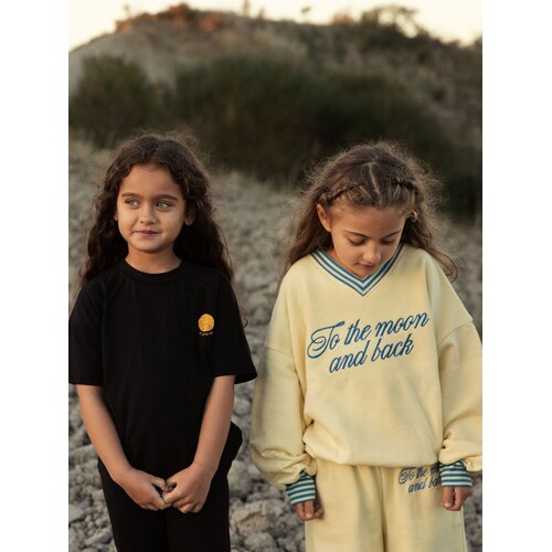 Mini Rodini Gele sweater met opdruk