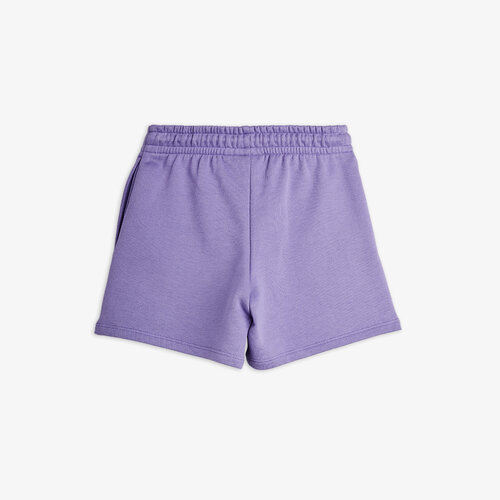 Mini Rodini Paarse sweatshort met voetbal