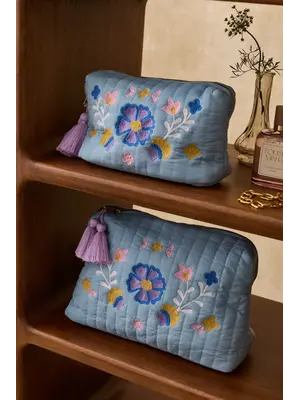 Louise Misha Pouch Teiki Stone Blue