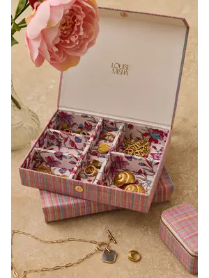 Louise Misha Soumaa Jewerly Box Pink Pomelo Checks