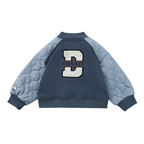 Donsje Blauw jasje met sporty dog Donsje Blauw jasje met sporty dog