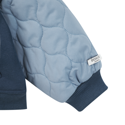 Donsje Blauw jasje met sporty dog Donsje Blauw jasje met sporty dog