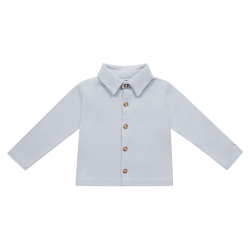 Donsje Zachte blouse met kraagje in licht blauwe Donsje Zachte blouse met kraagje in licht blauwe