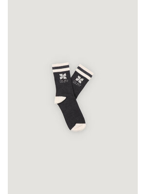 the new society TNS Logo Socks Dark Grey Melange