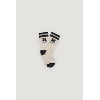 TNS Logo Socks Whisper White Melange