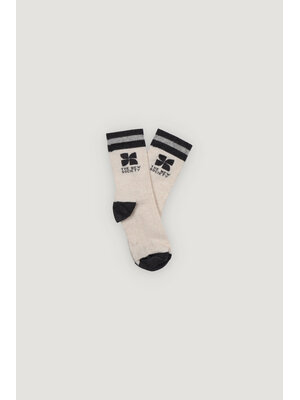 the new society TNS Logo Socks Whisper White Melange