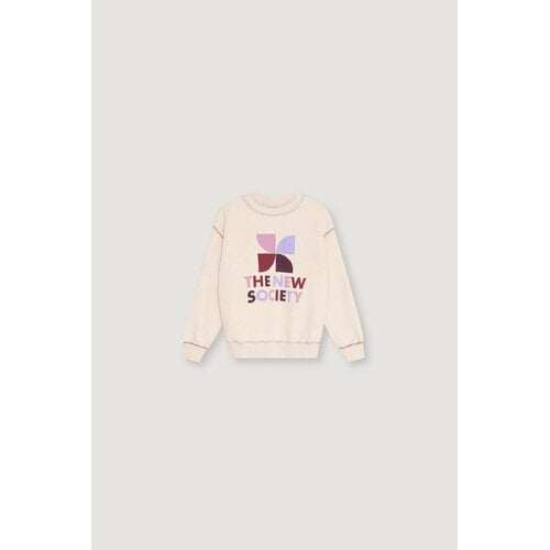 the new society Logo sweater in licht beige the new society Logo sweater in licht beige