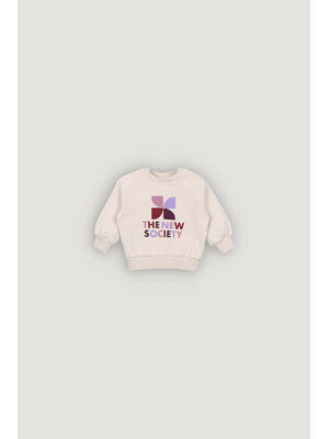 the new society TNS Logo Baby Sweatshirt Whisper White Melange