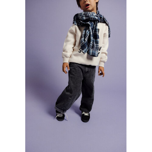 the new society Grijze denim broek met zakken