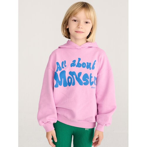 Bobo Choses All About Monsters Hoodie | Pink Bobo Choses All About Monsters Hoodie | Pink