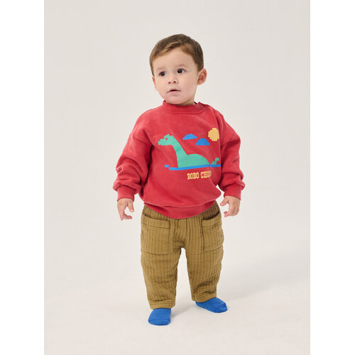 Bobo Choses Zacht baby broekje in khaki Bobo Choses Zacht baby broekje in khaki