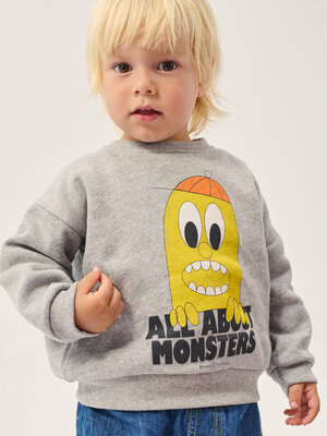 Bobo Choses Bigtooth Lemon Sweatshirt | Light Heather Grey Bobo Choses Bigtooth Lemon Sweatshirt | Light Heather Grey