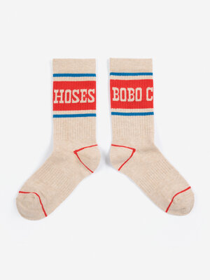 Bobo Choses Bobo Choses Pop Long Socks | Beige Bobo Choses Bobo Choses Pop Long Socks | Beige