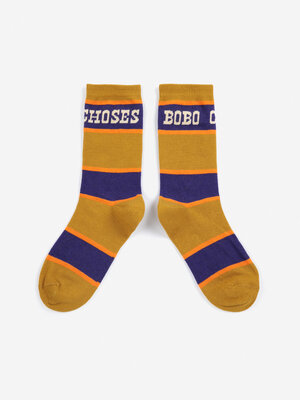 Bobo Choses Bobo Choses Pop Stripes Long Socks | Multicolor Bobo Choses Bobo Choses Pop Stripes Long Socks | Multicolor