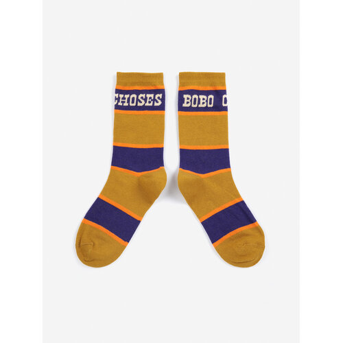 Bobo Choses Bobo Choses Pop Stripes Long Socks | Multicolor Bobo Choses Bobo Choses Pop Stripes Long Socks | Multicolor