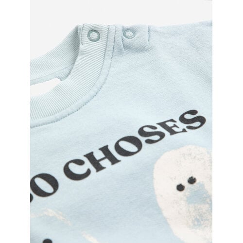 Bobo Choses Licht blauwe sweater met opdruk Bobo Choses Licht blauwe sweater met opdruk