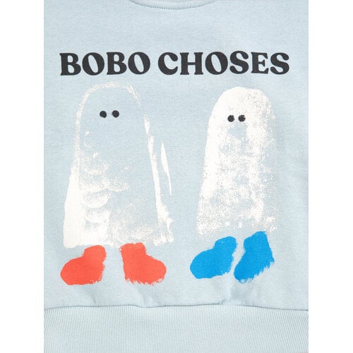 Bobo Choses Licht blauwe sweater met opdruk Bobo Choses Licht blauwe sweater met opdruk