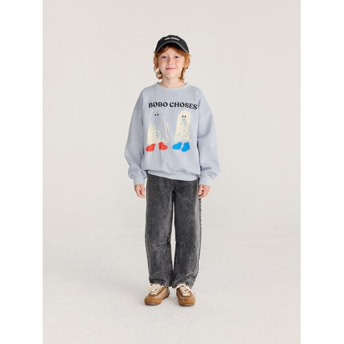 Bobo Choses Licht blauwe sweater met opdruk Bobo Choses Licht blauwe sweater met opdruk